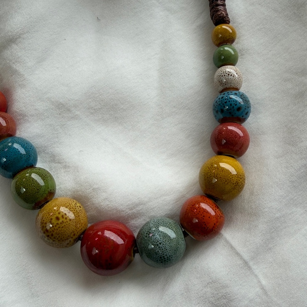 Multicolor Beaded Necklace - Picture 4 of 5